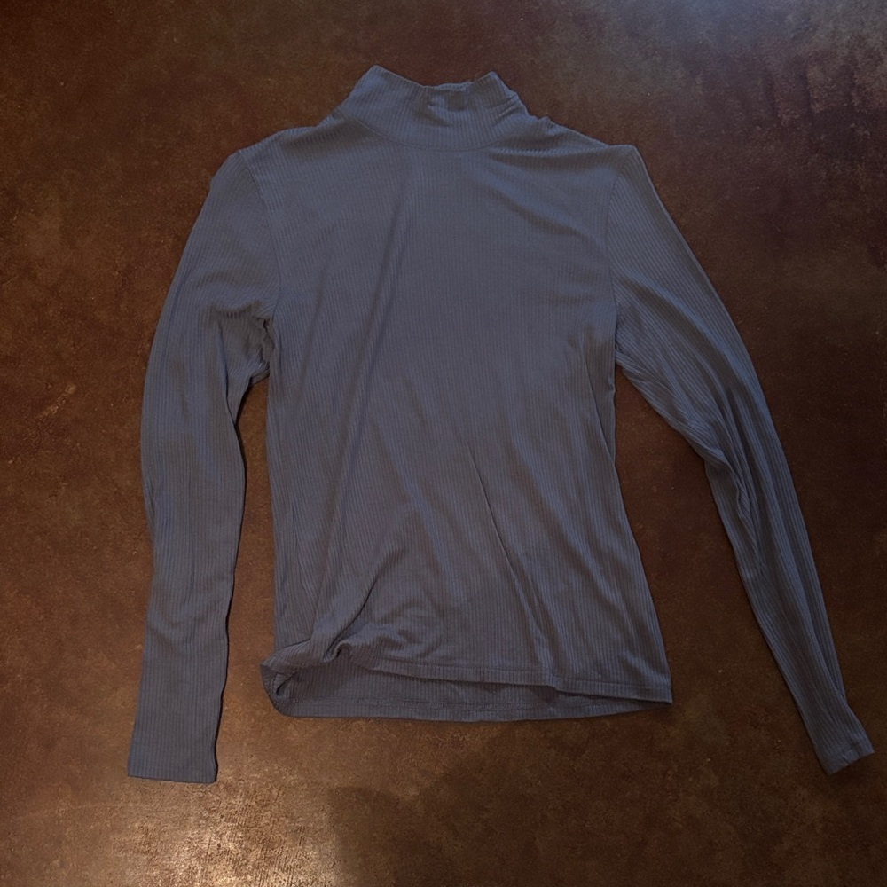 Abercrombie & Fitch Women's Charcoal Long Sleeve turtleneck top